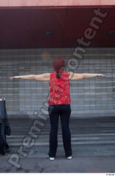 Whole Body Woman T poses White Casual Average Standing Street photo references